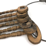 Set of Six Giant Iron, Gold Painted Odd Fellows/Masonic Ceremonial Keys on Wire Ring