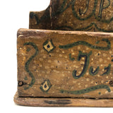 J.P Justa, Joyfully Painted 19th Century Folk Art Wall Box