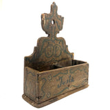 J.P Justa, Joyfully Painted 19th Century Folk Art Wall Box