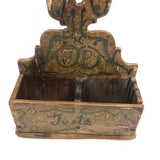 J.P Justa, Joyfully Painted 19th Century Folk Art Wall Box