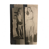 Nailed Up Pin Ups, Unusual Old Paper Print Photo