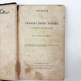 Memoir of Charles Henry Porter by E. Goodrich Smith, 1849, with Wooly Mammoth Endpaper Drawing
