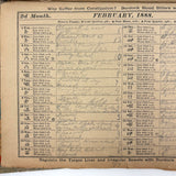 1886 + 1888 Almanacs with Handwritten Daily Diaries