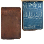 Antique Machinist's Leather Covered Notebook Filled with Blue Prints