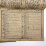 1886 + 1888 Almanacs with Handwritten Daily Diaries