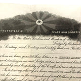 Lot of 1920s Masonic Emblem Drawings and Certificates