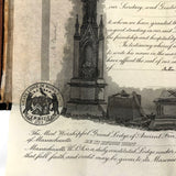 Lot of 1920s Masonic Emblem Drawings and Certificates