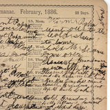 1886 + 1888 Almanacs with Handwritten Daily Diaries