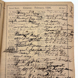 1886 + 1888 Almanacs with Handwritten Daily Diaries