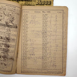 1886 + 1888 Almanacs with Handwritten Daily Diaries