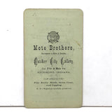 c. 1870s CDV (Copy?) Portrait of Lincoln-esque (Quaker?) Man, Mote Brothers , Richmond Indiana