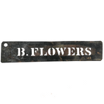 B. Flowers, Excellent 19th C. Brass Stencil