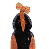 A. Campbell's Hanging Velvet and Silk Folk Art Sewing Owl with American Flag Bow