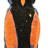 A. Campbell's Hanging Velvet and Silk Folk Art Sewing Owl with American Flag Bow