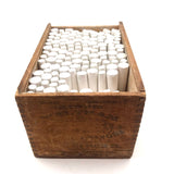 1920s American Crayon Co. One Gross Box Tapered White Waltham Chalk, Near Full