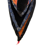 A. Campbell's Hanging Velvet and Silk Folk Art Sewing Owl with American Flag Bow