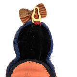 A. Campbell's Hanging Velvet and Silk Folk Art Sewing Owl with American Flag Bow