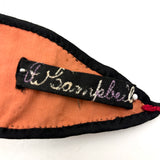 A. Campbell's Hanging Velvet and Silk Folk Art Sewing Owl with American Flag Bow