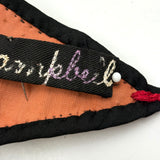 A. Campbell's Hanging Velvet and Silk Folk Art Sewing Owl with American Flag Bow