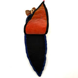 A. Campbell's Hanging Velvet and Silk Folk Art Sewing Owl with American Flag Bow