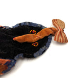 A. Campbell's Hanging Velvet and Silk Folk Art Sewing Owl with American Flag Bow