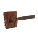 Charming Folk Art Daughters of Rebekah / Odd Fellows Carved Gavel with Block