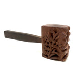 Charming Folk Art Daughters of Rebekah / Odd Fellows Carved Gavel with Block