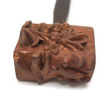 Charming Folk Art Daughters of Rebekah / Odd Fellows Carved Gavel with Block