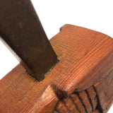 Charming Folk Art Daughters of Rebekah / Odd Fellows Carved Gavel with Block