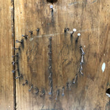 Super Primitive Early Handmade Pinball Game with Lots of Nails