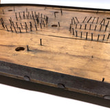 Super Primitive Early Handmade Pinball Game with Lots of Nails