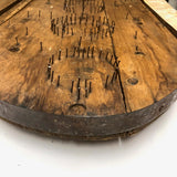 Super Primitive Early Handmade Pinball Game with Lots of Nails