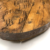 Super Primitive Early Handmade Pinball Game with Lots of Nails