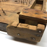 Super Primitive Early Handmade Pinball Game with Lots of Nails