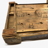 Super Primitive Early Handmade Pinball Game with Lots of Nails