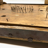 Super Primitive Early Handmade Pinball Game with Lots of Nails