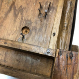 Super Primitive Early Handmade Pinball Game with Lots of Nails