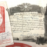 Lot of 1920s Masonic Emblem Drawings and Certificates