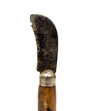 Antique Handmade Folk Art Knife with Carved Boot Handle