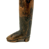 Antique Handmade Folk Art Knife with Carved Boot Handle