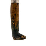 Antique Handmade Folk Art Knife with Carved Boot Handle