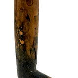 Antique Handmade Folk Art Knife with Carved Boot Handle