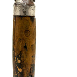 Antique Handmade Folk Art Knife with Carved Boot Handle