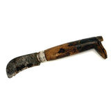 Antique Handmade Folk Art Knife with Carved Boot Handle