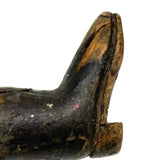 Antique Handmade Folk Art Knife with Carved Boot Handle