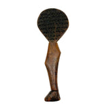 Unusual Old Carved Comb with Booted Leg Shaped Handle