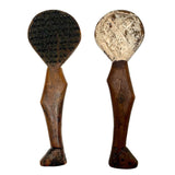 Unusual Old Carved Comb with Booted Leg Shaped Handle