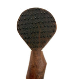 Unusual Old Carved Comb with Booted Leg Shaped Handle