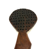 Unusual Old Carved Comb with Booted Leg Shaped Handle