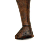 Unusual Old Carved Comb with Booted Leg Shaped Handle